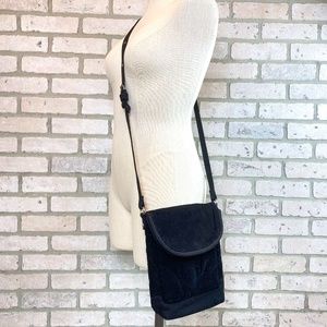 Thirty-One Organista Black Corduroy Crossbody Bag